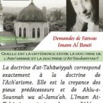 [Fatwa] Suivre les doctrines de l’Ach’arisme et d’at-Tahâwiyyah